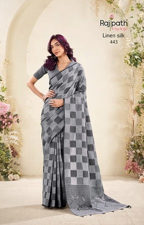 Rajpath Redium Checks Print 443 Casual Wear Saree