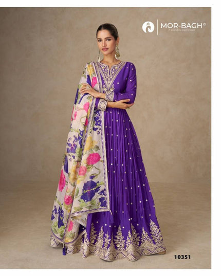 Aashirwad Mor Bagh Anmol Chinon Silk Fancy Goun Collection