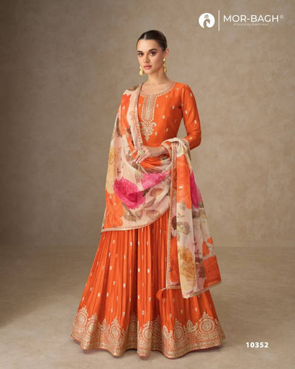 Aashirwad Mor Bagh Anmol Chinon Silk Fancy Goun 2025