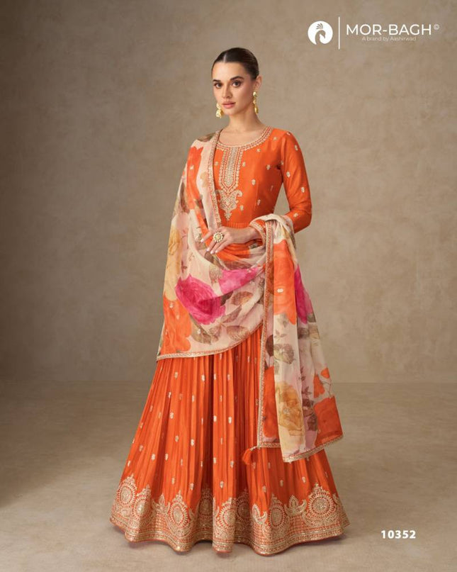 Aashirwad Mor Bagh Anmol Chinon Silk Fancy Goun 2025
