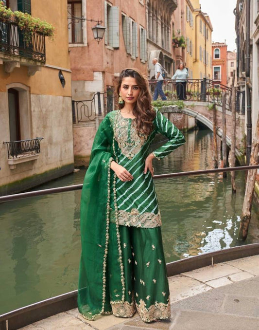 Sayuri Meena Chinon Silk Salwar Suits With Embroydriy Collection 2025
