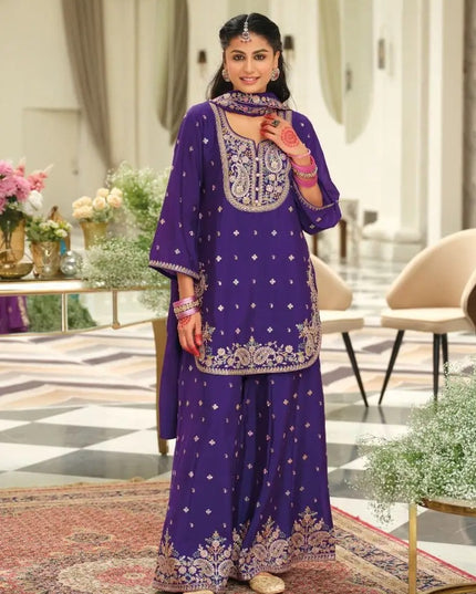 Eba Saaj Chinon Sharara Suit Diwali Festival 2025