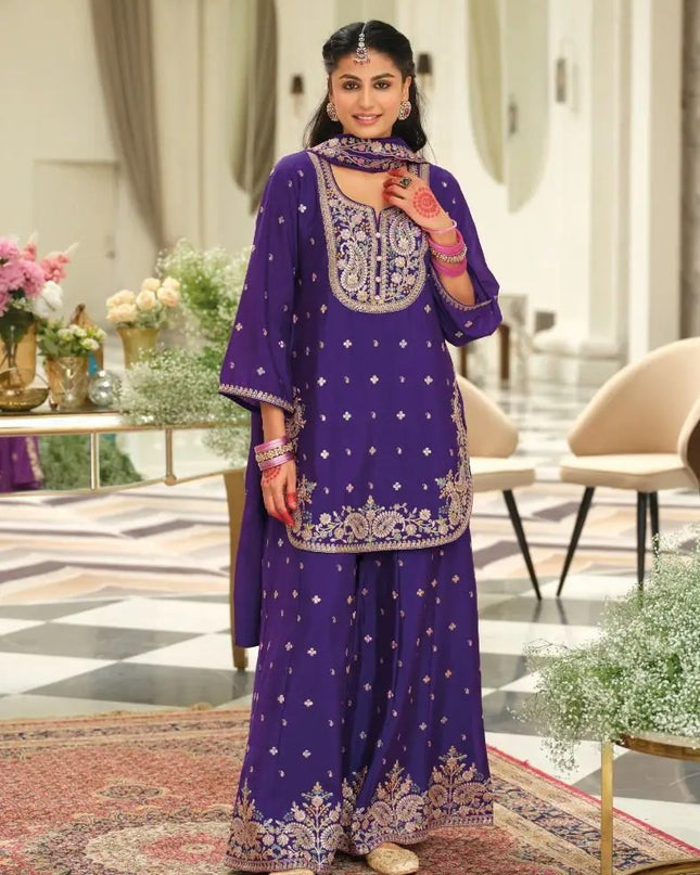 Eba Saaj Chinon Sharara Suit Diwali Festival 2025