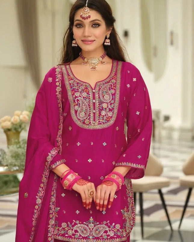 Eba Saaj Chinon Sharara Suit Embroidery Collection 2025