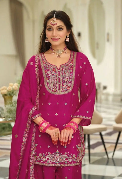 Eba Saaj Chinon Sharara Suit Embroidery Collection 2025