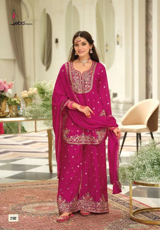 Eba Saaj Chinon Sharara Suit Embroidery Collection 2025