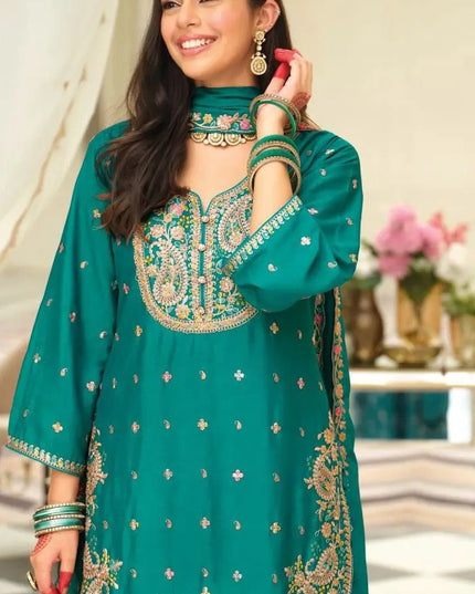 Eba Saaj Chinon Sharara Suit Diwali Collection