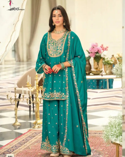 Eba Saaj Chinon Sharara Suit Diwali Collection