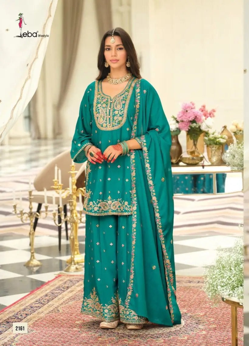 Eba Saaj Chinon Sharara Suit Diwali Collection