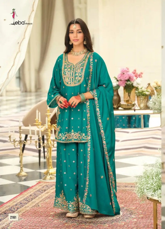 Eba Saaj Chinon Sharara Suit Diwali Collection