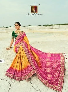 MN Shahi Poshak Vol 4 Hand Work Border 8002 Wedding Wear Saree 2025