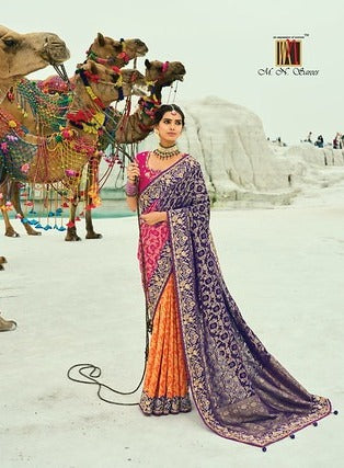 MN Shahi Poshak Vol 4 Georgette Silk 8003 Wedding Wear Saree