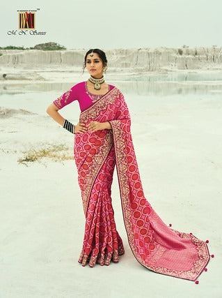 MN Shahi Poshak Vol 4 Dana Heavy Work 8004 Festival Wear Saree