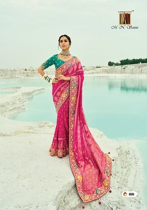 MN Shahi Poshak Vol 4 Moti Silk 8006 Festival Wear Saree Collection