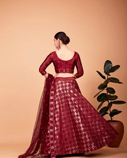 Aawiya 104 Heavy Tebi Silk Embroidery Lehenga Choli