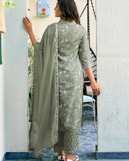 Aradhna 2053 Pista Color Rayon Printed Readymade Dress