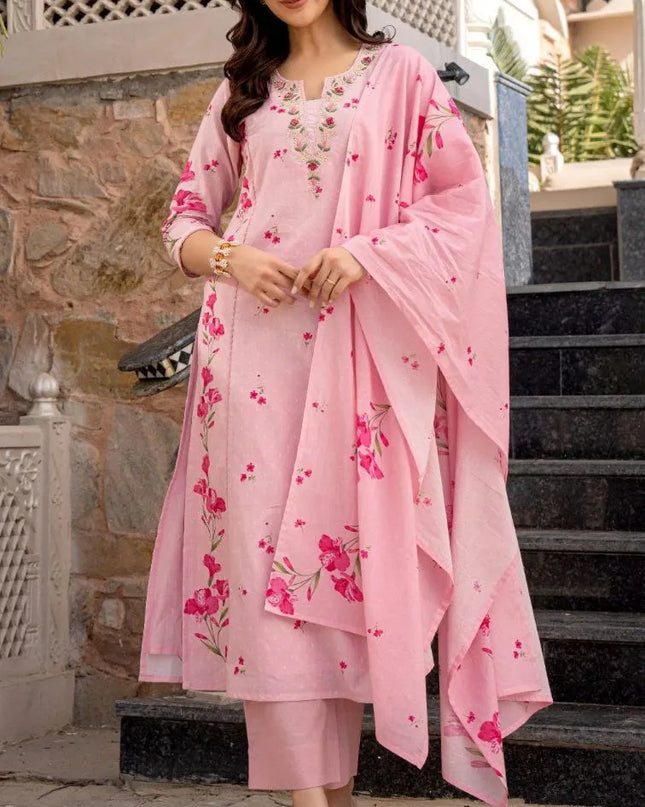 ATQ Vol 37 Chanderi Silk Printed Readymade Dress