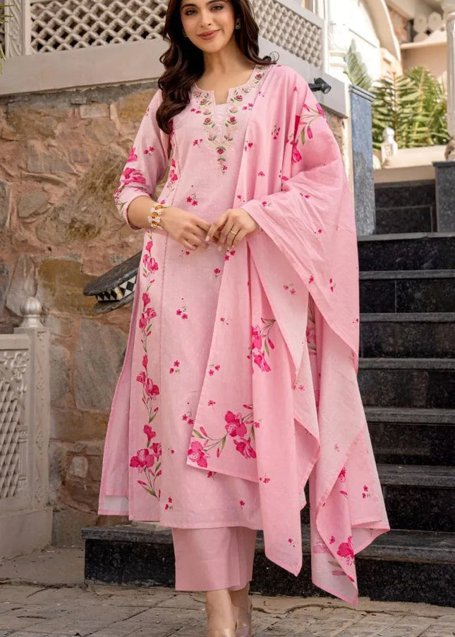 ATQ Vol 37 Chanderi Silk Printed Readymade Dress