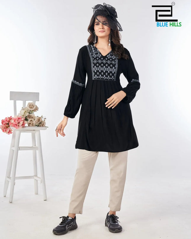 Blue Hills Manu Bhaker Rayon Short Western Tunic Collection