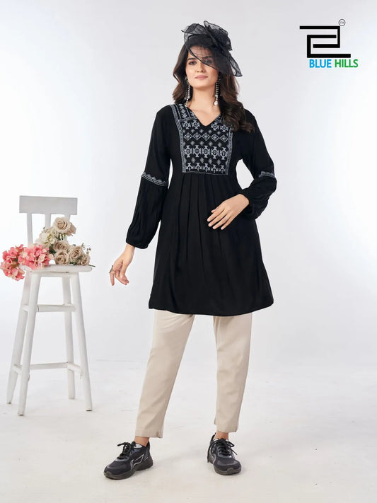 Blue Hills Manu Bhaker Rayon Short Western Tunic Collection