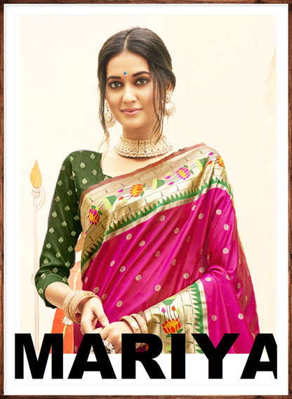 Astita Mariya Paithani Silk With Zari Weaving 1004  Festival Wear Saree Collection