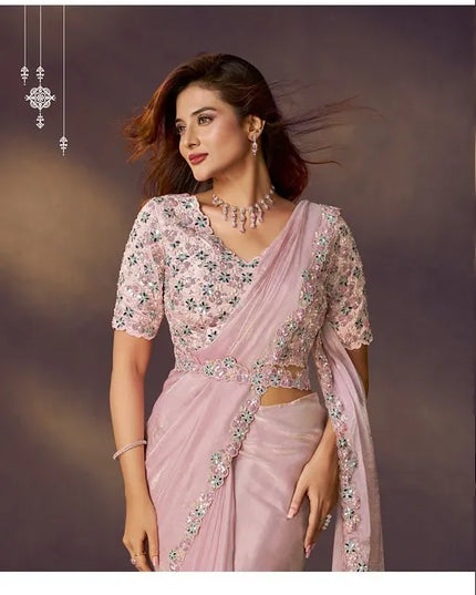 Celeste 25908 Two Tone Satin Silk Ready To Wear Saree