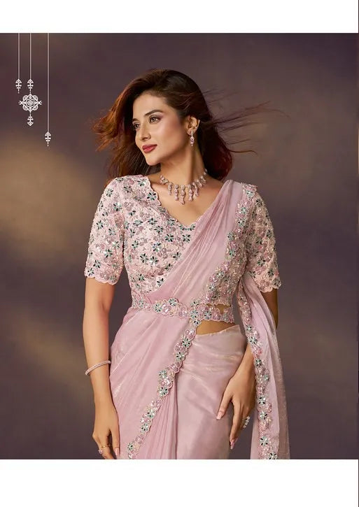 Celeste 25908 Two Tone Satin Silk Ready To Wear Saree