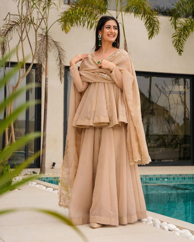 Deepika 5864A Tabby Organza Christmas Readymade Dress