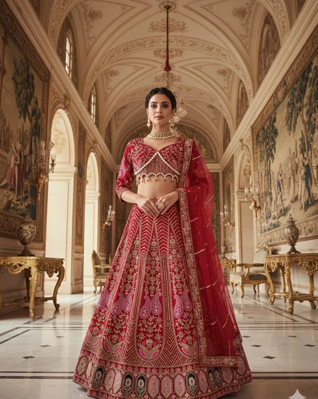 HCR 1101 Kasturi Silk Designer Bridal Wedding Lehenga Choli