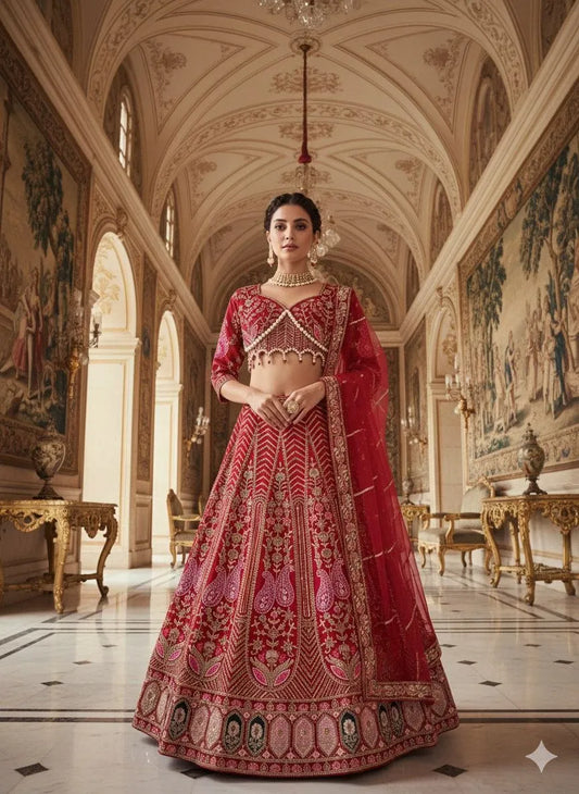 HCR 1101 Kasturi Silk Designer Bridal Wedding Lehenga Choli