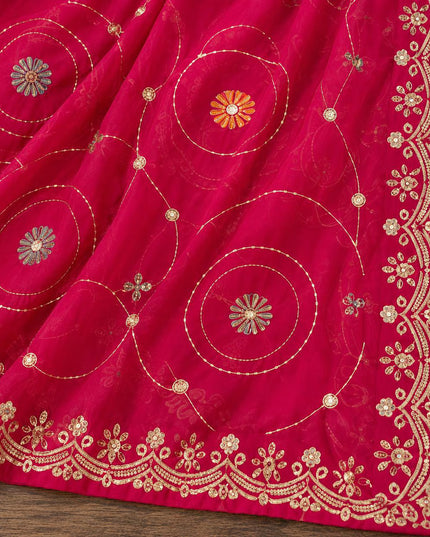 Ivory Cotton Lehenga Choli with Georgette Dupatta