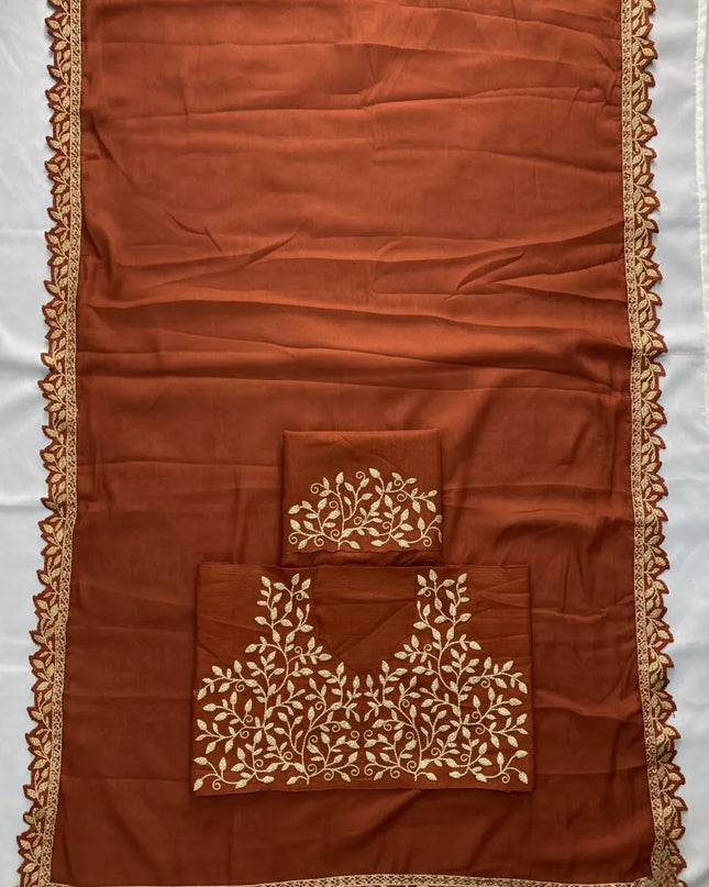 Kiara Armani 2A Rangoli Silk Embroidery Work Saree