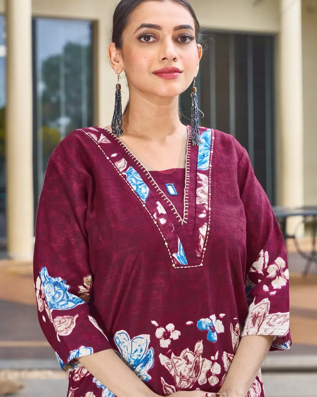 Lila 128 Pure Cotton Printed Co Ord Set