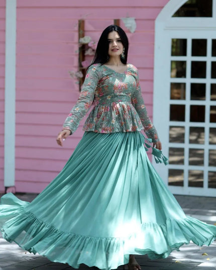 Mohini 7046 Georgette Flared Lehenga Blouse Collection