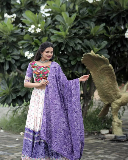 Mohini 7073 Printed White Color Lehenga Choli