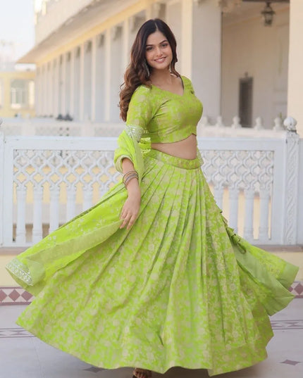 Mohini 7081 Heavy Green Color Embroidered Lehenga Choli