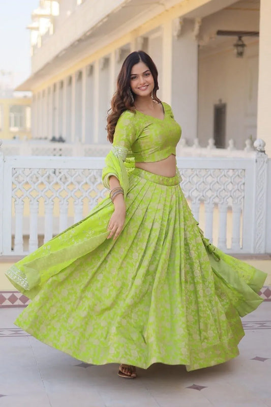 Mohini 7081 Heavy Green Color Embroidered Lehenga Choli
