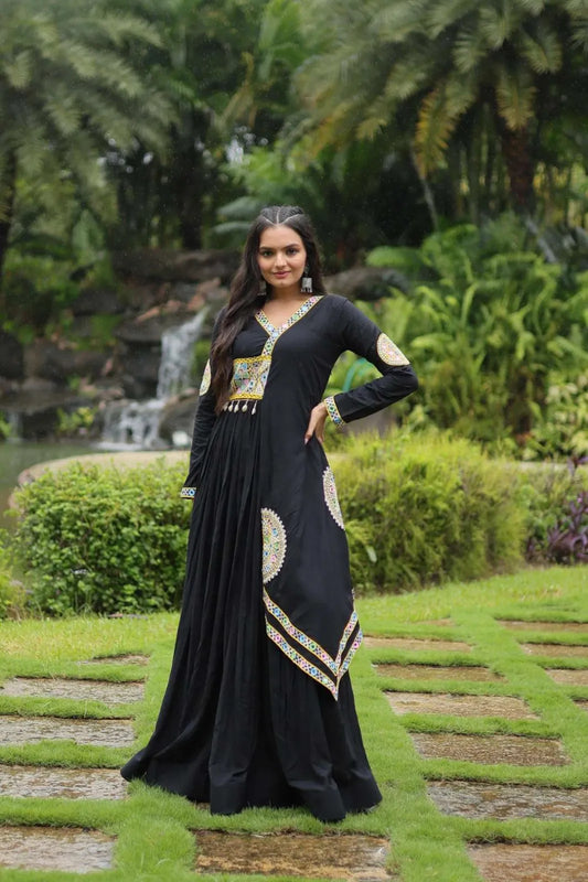 Mohini 9203 Black Color Navratri Mother Daughter Combo Gown Dress 2024
