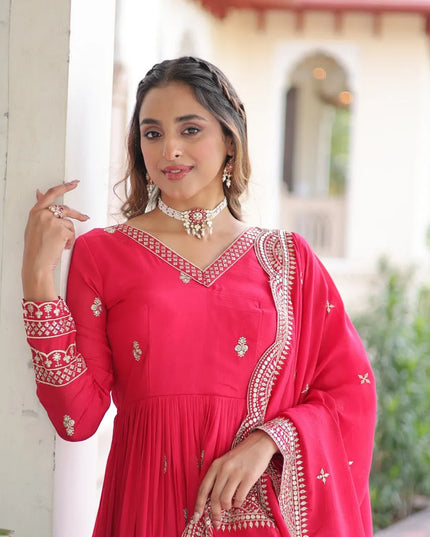 Mohini 9281 Vichitra Silk Embroidery Gown Collection