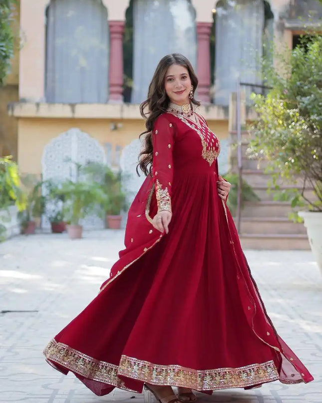 Mohini 9216 Maroon Wedding Gown With Dupatta Wholesale Collection 2025