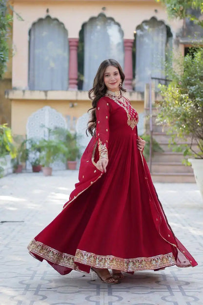 Mohini 9216 Maroon Wedding Gown With Dupatta Wholesale Collection 2025