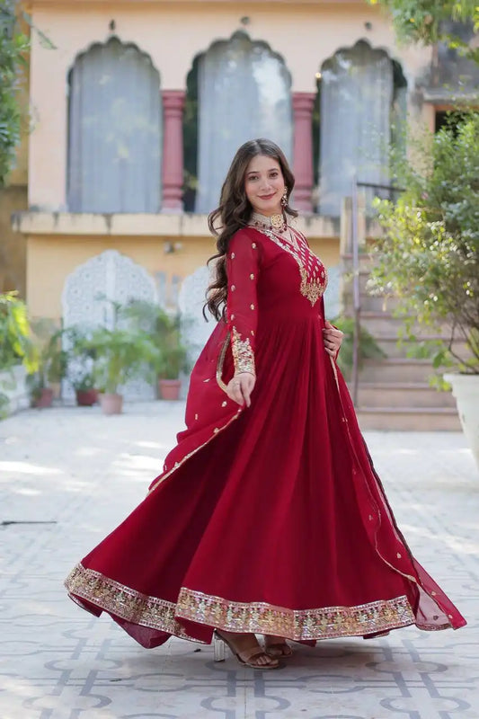 Mohini 9216 Maroon Wedding Gown With Dupatta Wholesale Collection 2025