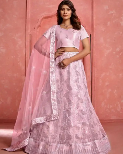 Threadthrill Eeva Vol 3 Sequence Babypink Color Embroidered Lehenga Choli