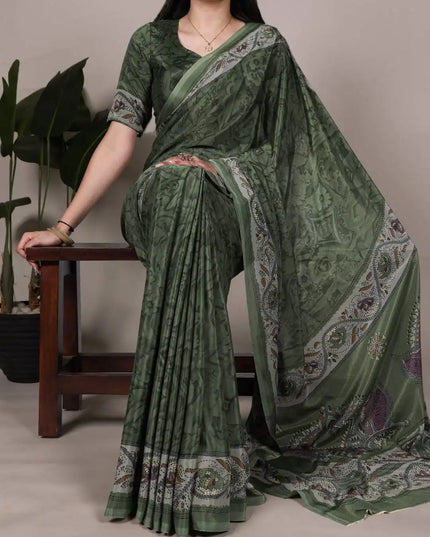 WMN 7056 Crepe Printed Saree Collection