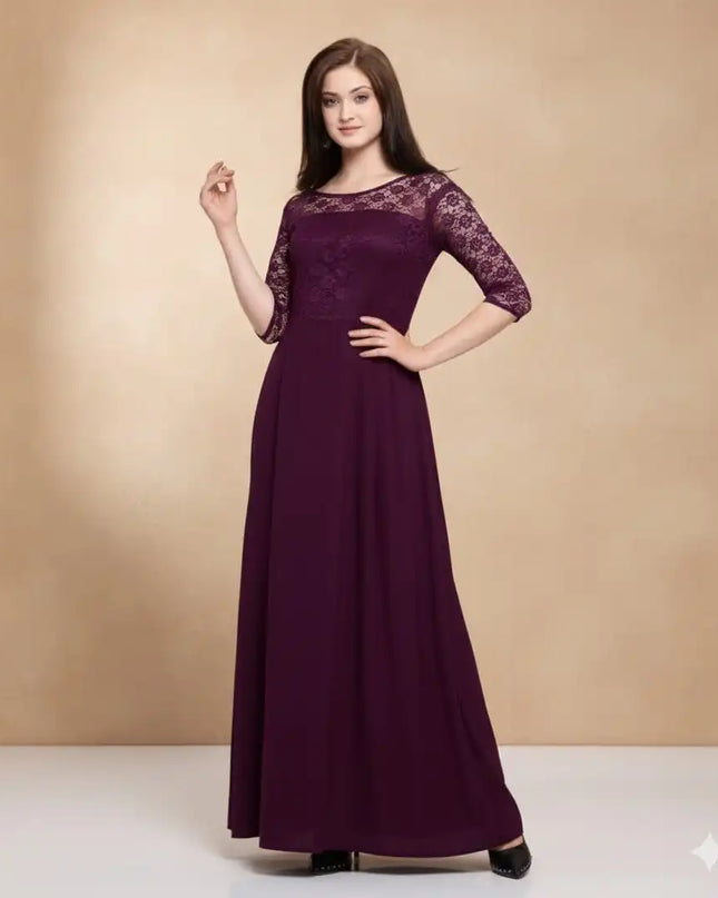 Shiv Vol 106 Georgette Plum Color Gown Collection