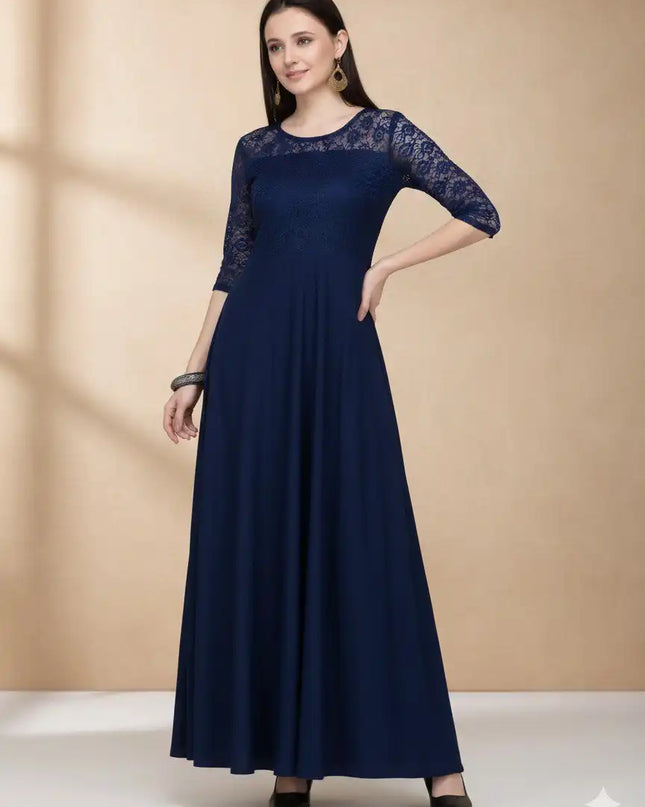 Shiv Vol 108 Georgette Dark Blue Color Gown Collection