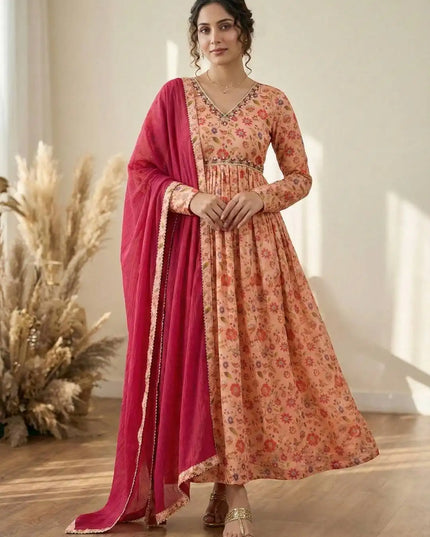 Alia 530 Chinon Soft Digital Printed Readymade Dress Collection