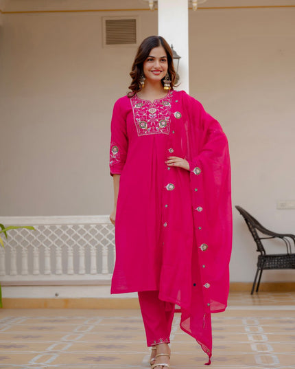 Lila 145 Pink Viscose Silk Readymade Suit