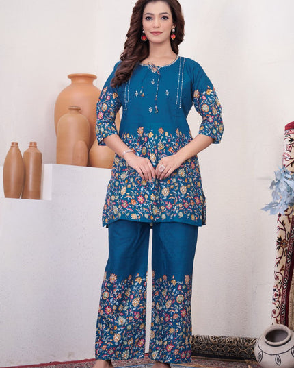 Lila 137 Cotton Kantha Work Co Ord Set Collection 2026