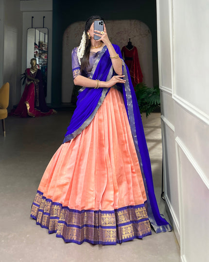WMN 2002 Kanchipuram Zari Weaving Lehenga Choli Collection